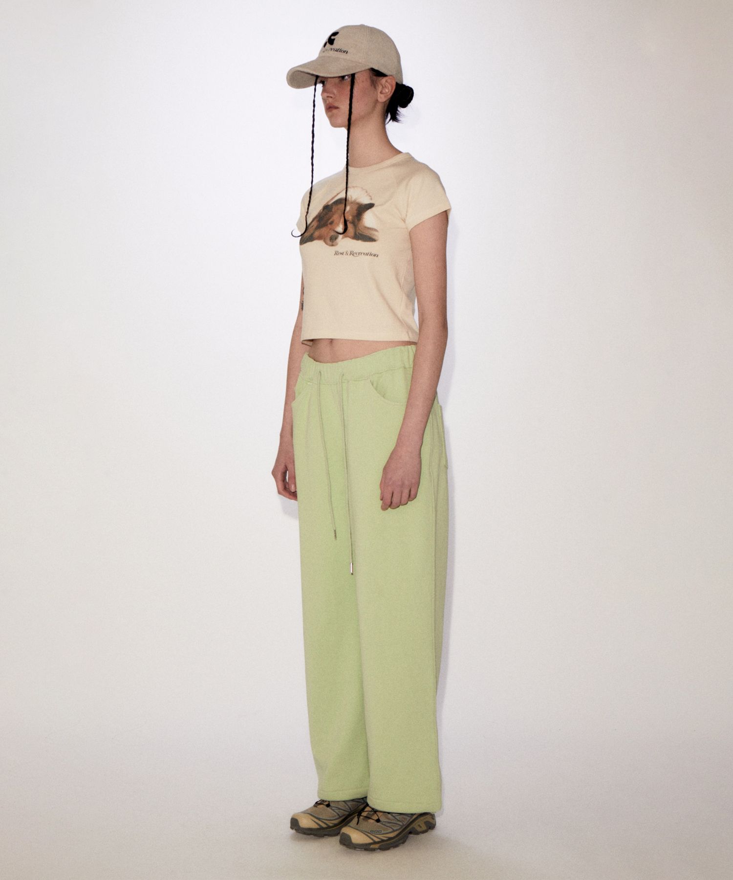 MUSINSA公式 | REST&RECREATION RIRI Cropped T-Shirt BEIGE