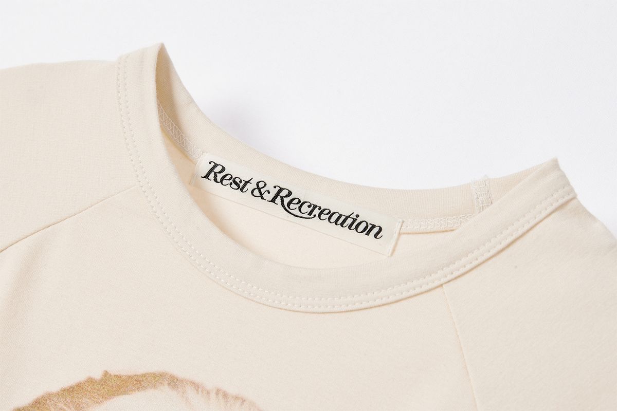 레스트앤레크레이션(REST&RECREATION) RIRI CROP T-SHIRT BEIGE