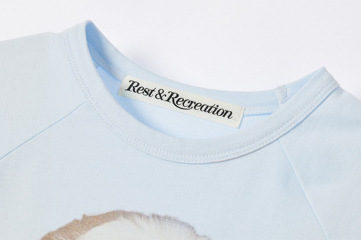 레스트앤레크레이션(REST&RECREATION) RIRI CROP T-SHIRT SKYBLUE