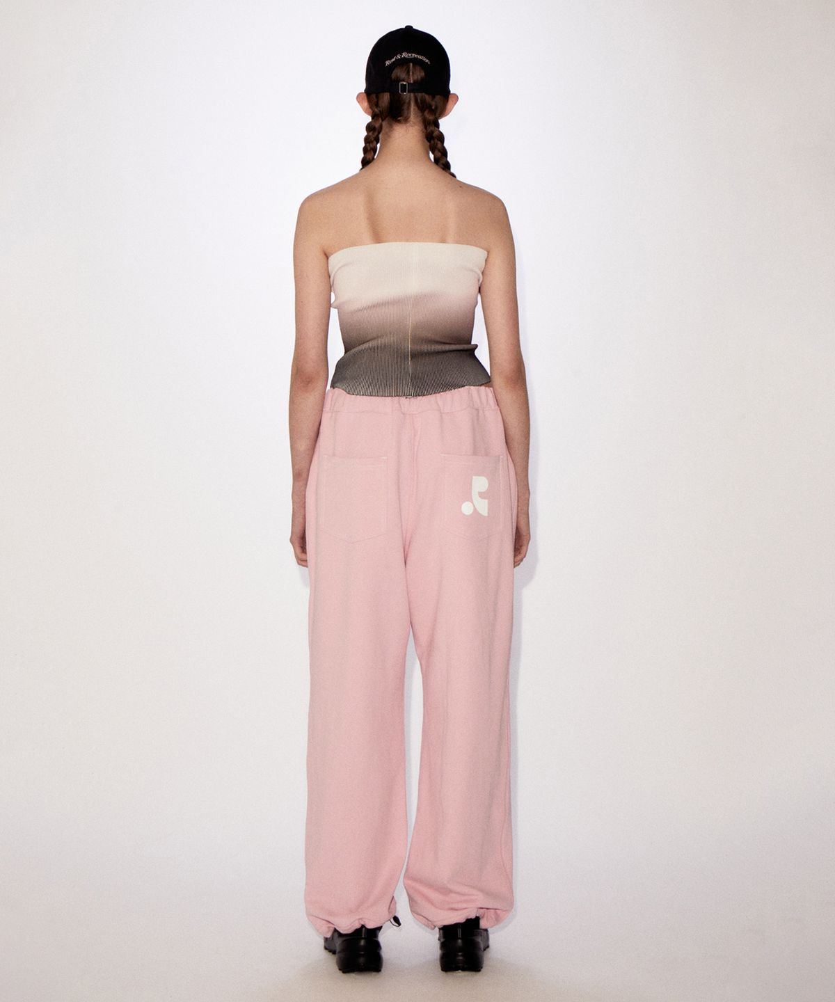 레스트앤레크레이션(REST&RECREATION) RR GRADATION BANDEAU KNIT TOP PINK
