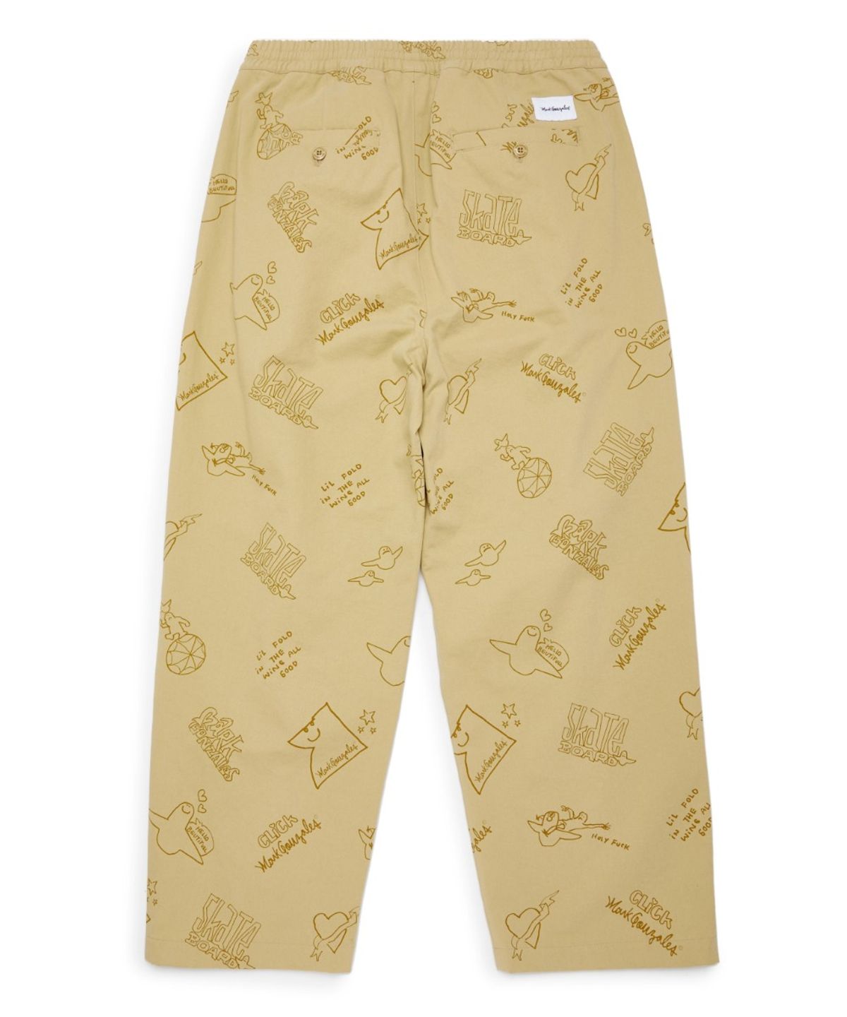 마크곤잘레스(MARK GONZALES) ALLOVER PRINT TWILL EASY PANT - BEIGE