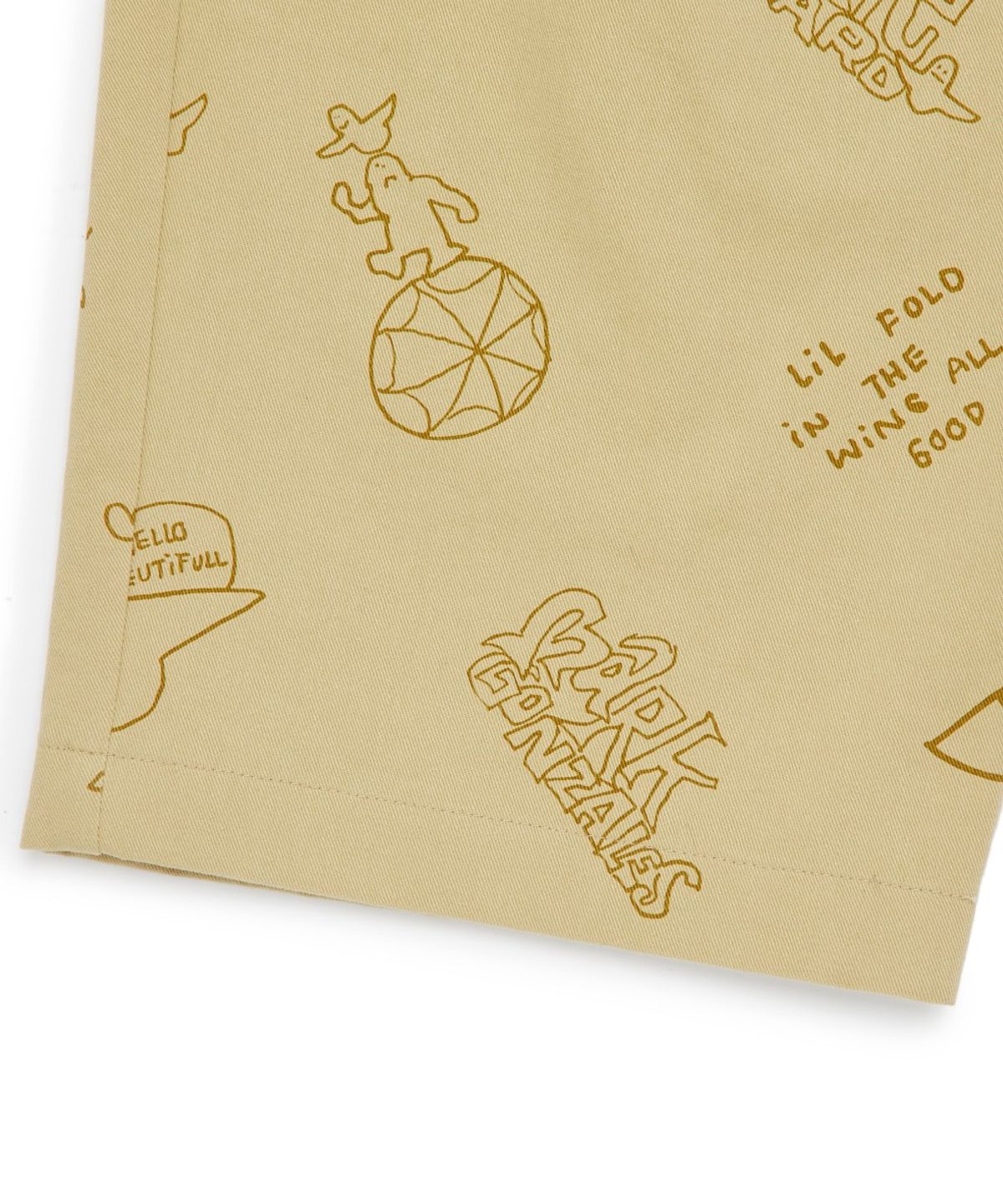 마크곤잘레스(MARK GONZALES) ALLOVER PRINT TWILL EASY PANT - BEIGE