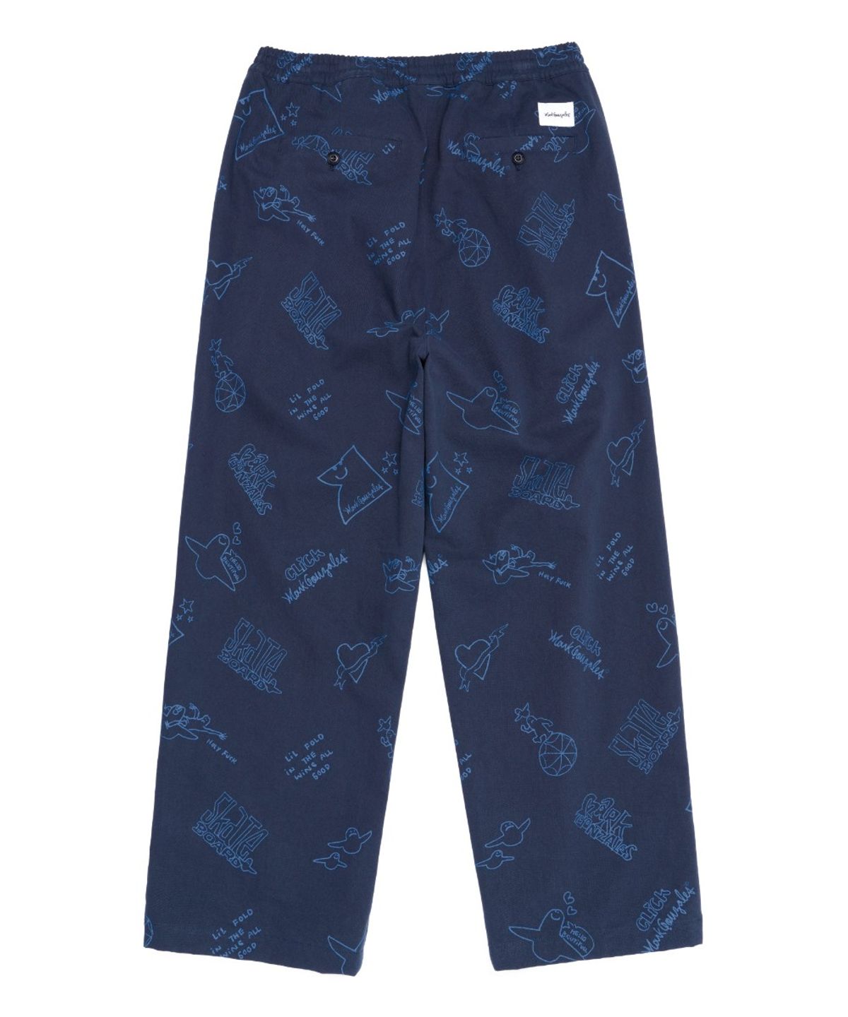 마크곤잘레스(MARK GONZALES) ALLOVER PRINT TWILL EASY PANT - NAVY