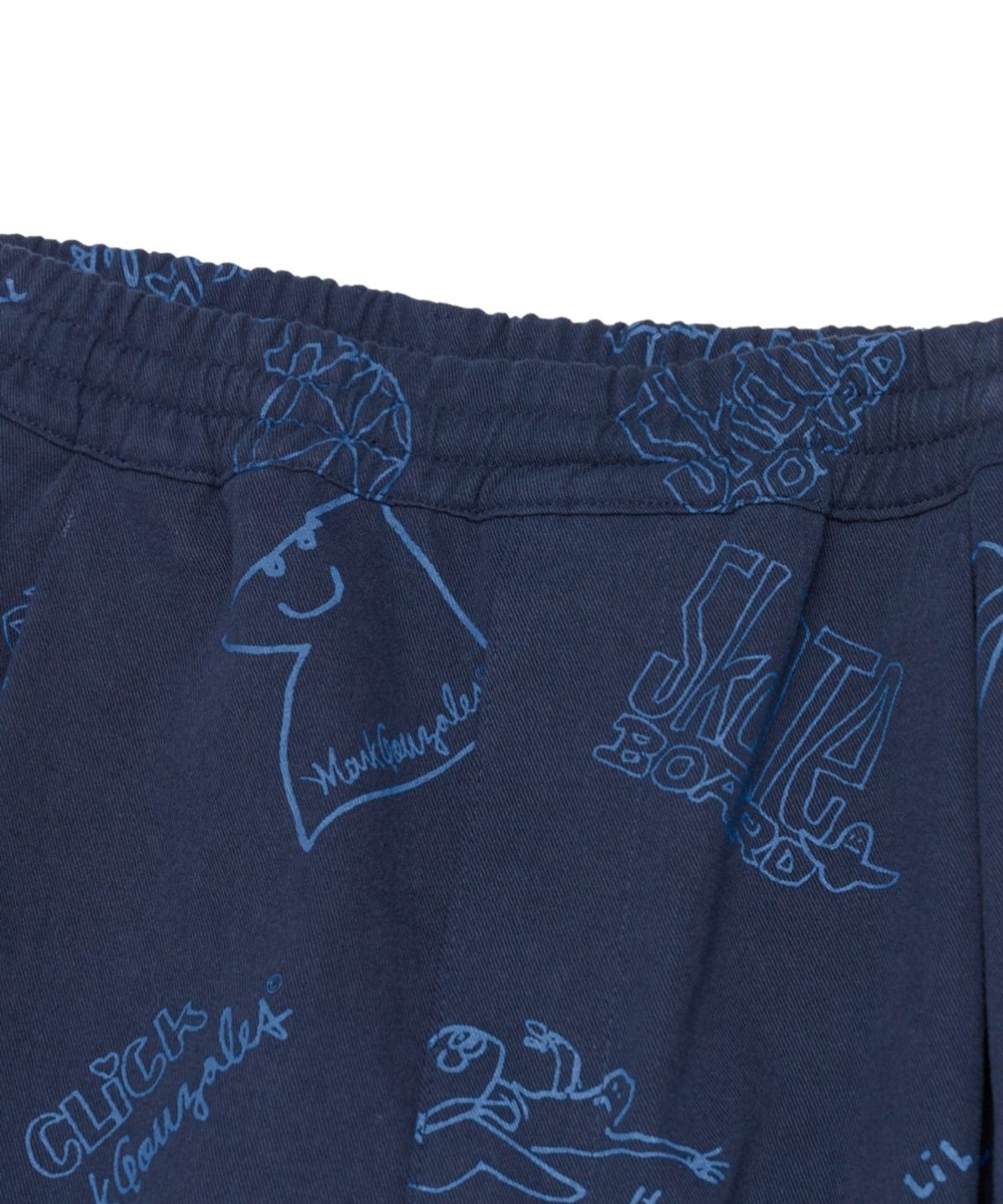 마크곤잘레스(MARK GONZALES) ALLOVER PRINT TWILL EASY PANT - NAVY