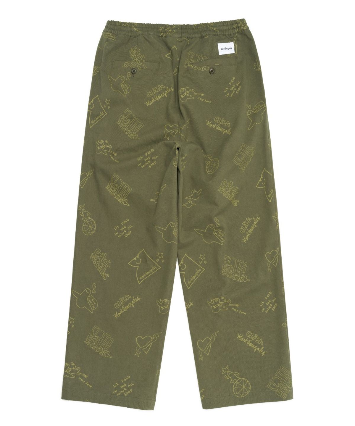 마크곤잘레스(MARK GONZALES) ALLOVER PRINT TWILL EASY PANT - KHAKI