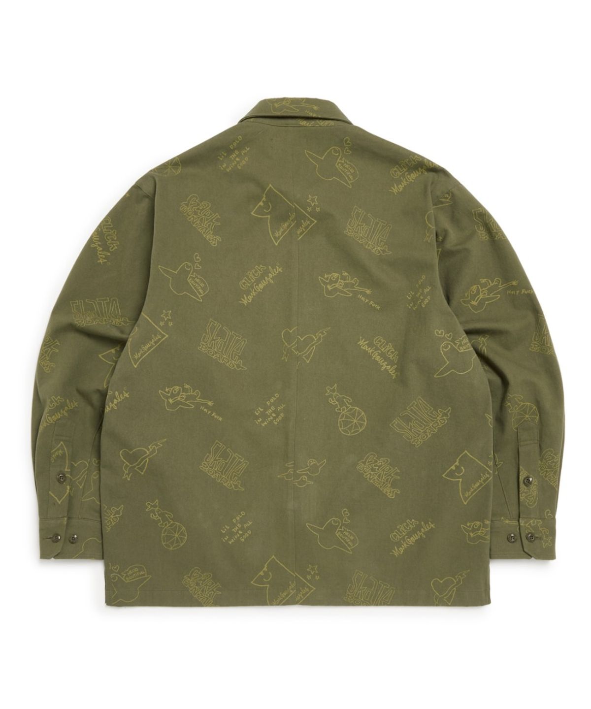 마크곤잘레스(MARK GONZALES) ALLOVER PRINT TWILL WORK JACKET - KHAKI