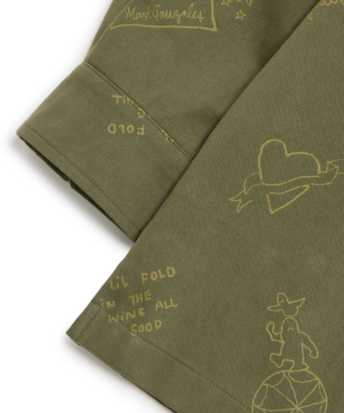 마크곤잘레스(MARK GONZALES) ALLOVER PRINT TWILL WORK JACKET - KHAKI