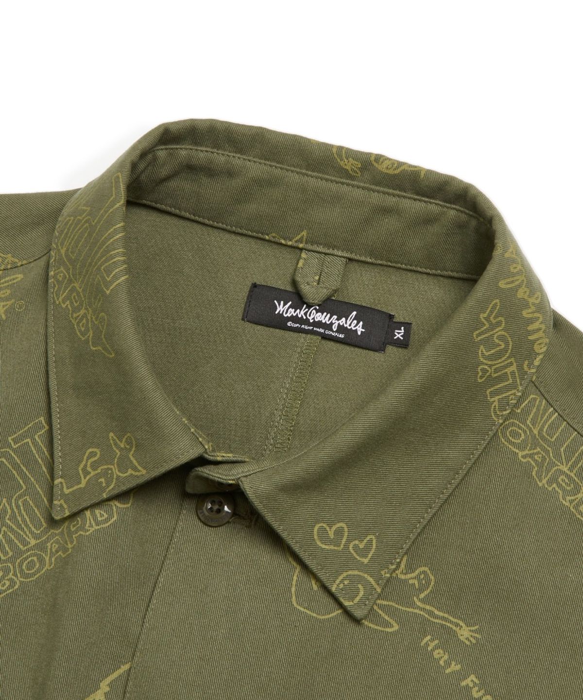 마크곤잘레스(MARK GONZALES) ALLOVER PRINT TWILL WORK JACKET - KHAKI