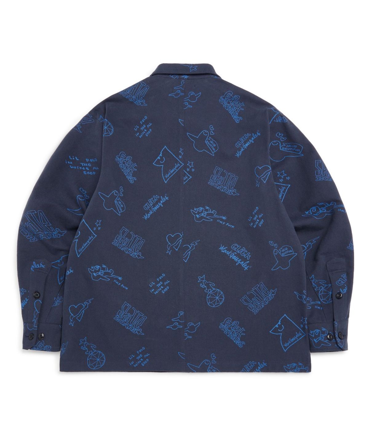 마크곤잘레스(MARK GONZALES) ALLOVER PRINT TWILL WORK JACKET - NAVY