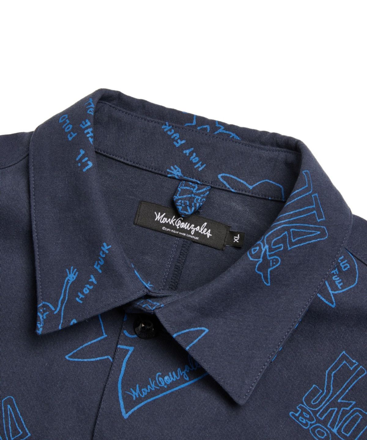 마크곤잘레스(MARK GONZALES) ALLOVER PRINT TWILL WORK JACKET - NAVY