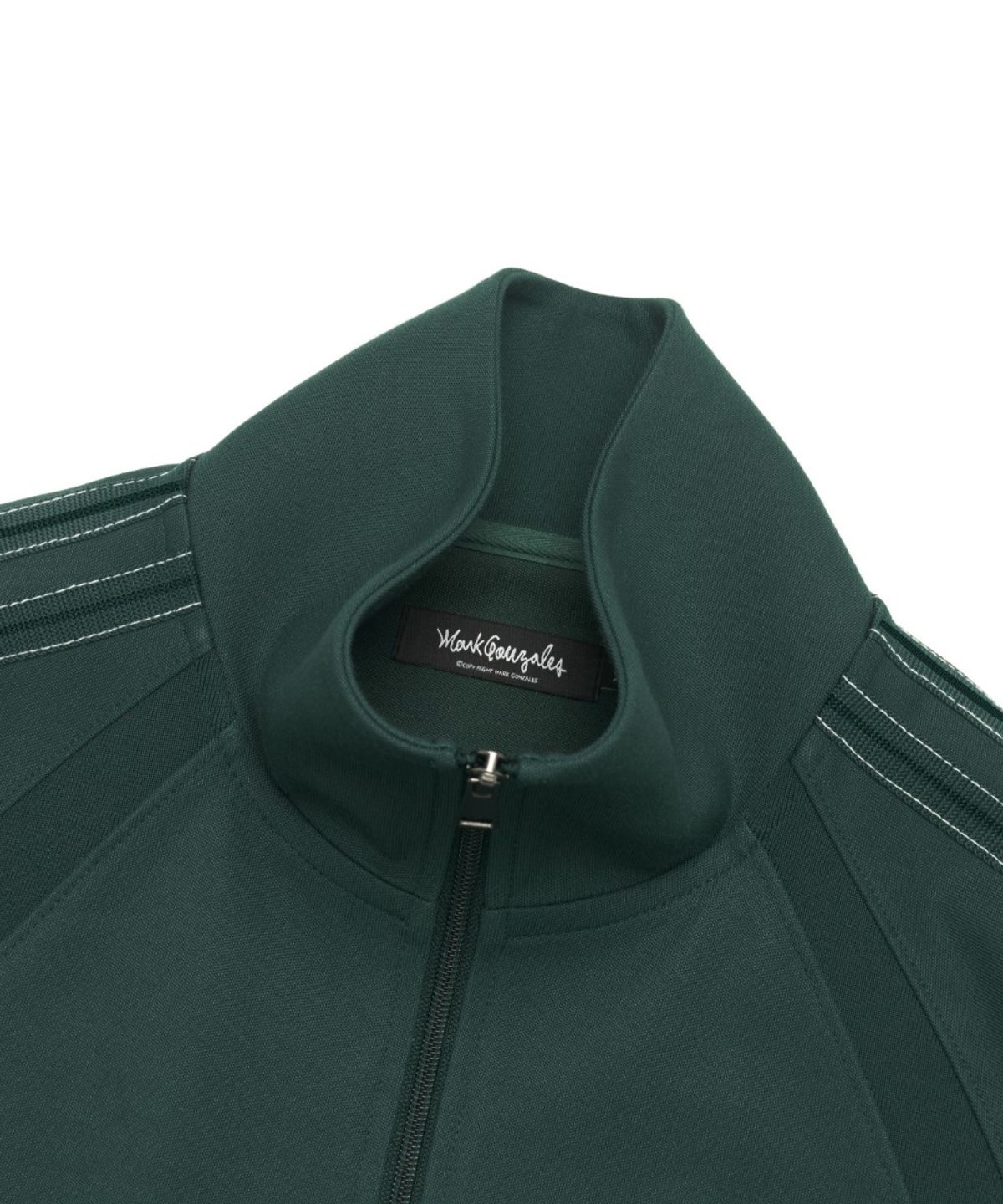 마크곤잘레스(MARK GONZALES) SIGN LOGO TAPE DETAIL TRACK JACKET - D/GREEN