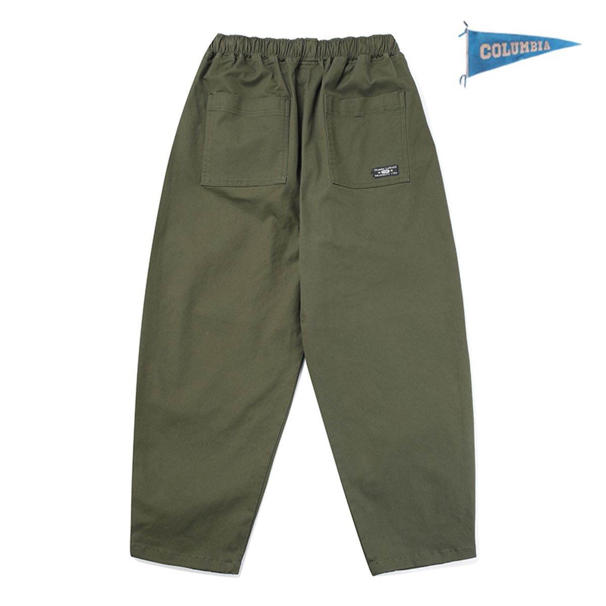 컬럼비아 유니버시티(COLUMBIA UNIVERSITY) NYC LABEL CP WIDE FIT BALLOON PANTS 다크카키