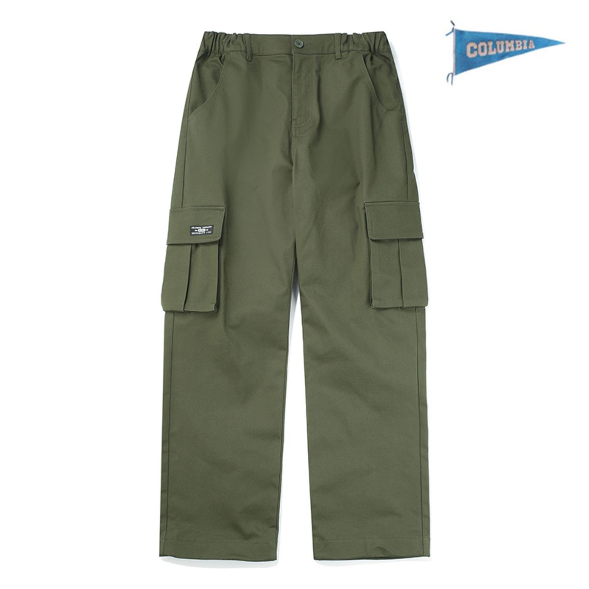 컬럼비아 유니버시티(COLUMBIA UNIVERSITY) NYC LABEL CP MULTIPOCKET LOOSE FIT PANTS 다크카키