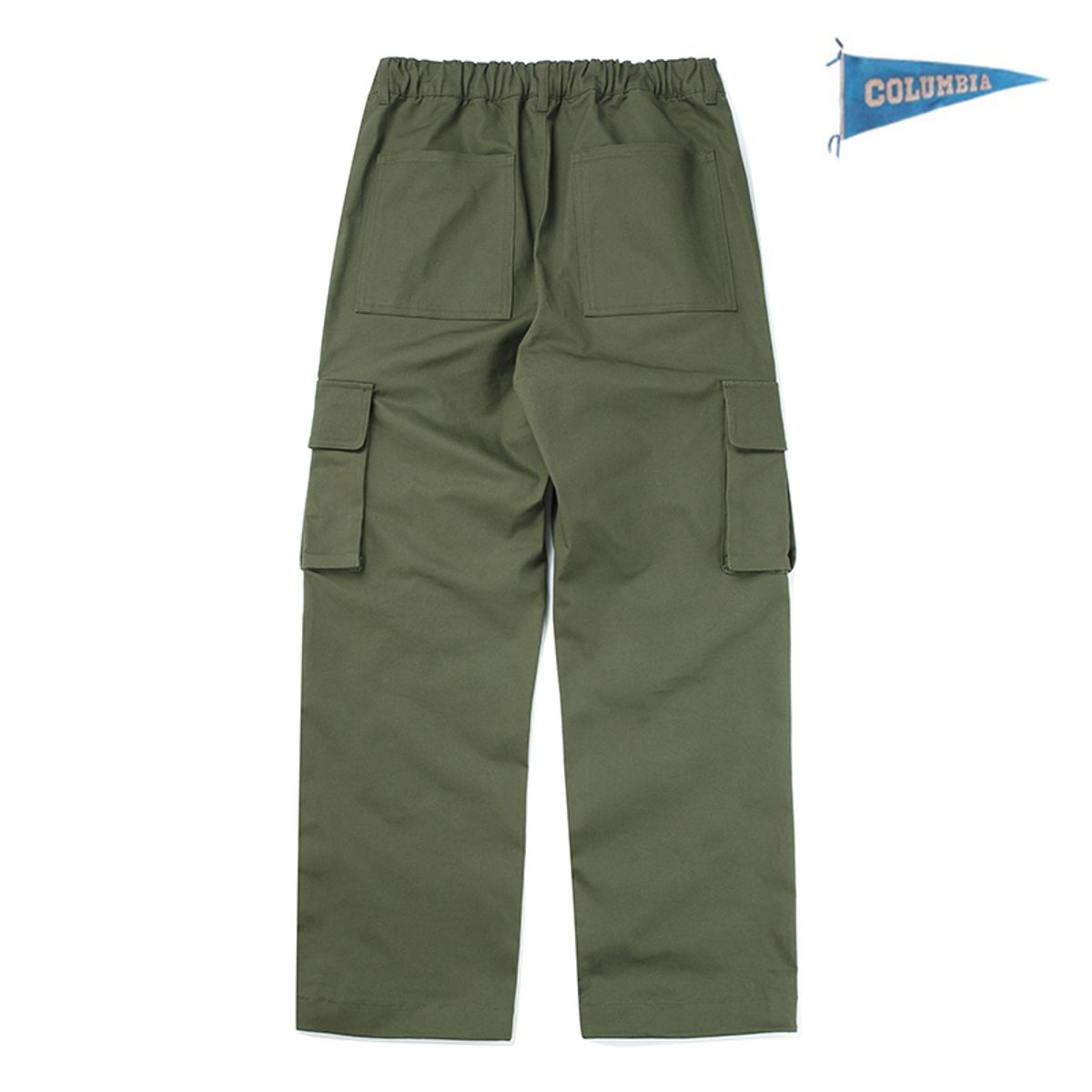 컬럼비아 유니버시티(COLUMBIA UNIVERSITY) NYC LABEL CP MULTIPOCKET LOOSE FIT PANTS 다크카키