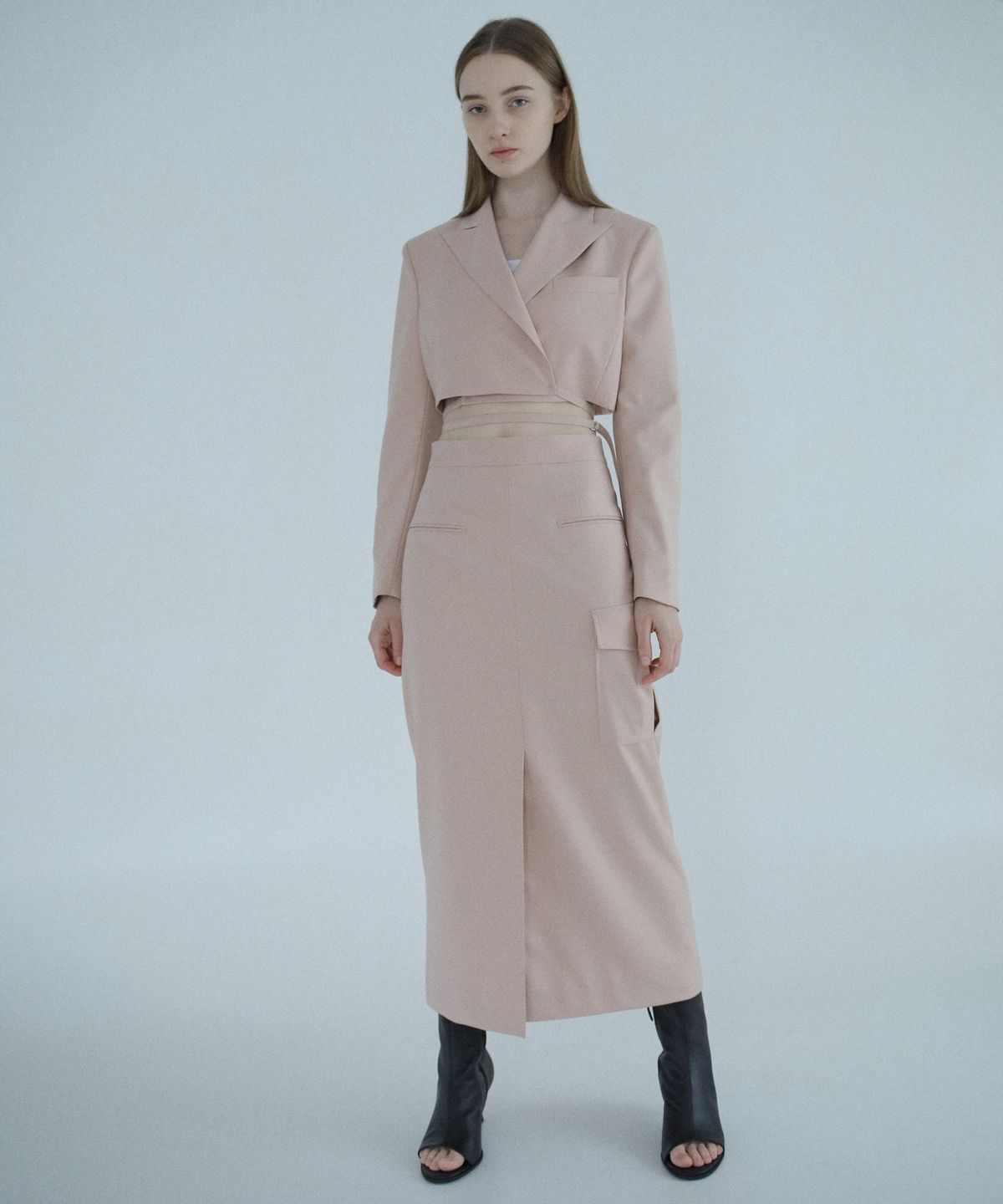 폴앤앨리스(PAUL&ALICE) POCKET MAXI SKIRT / PINK