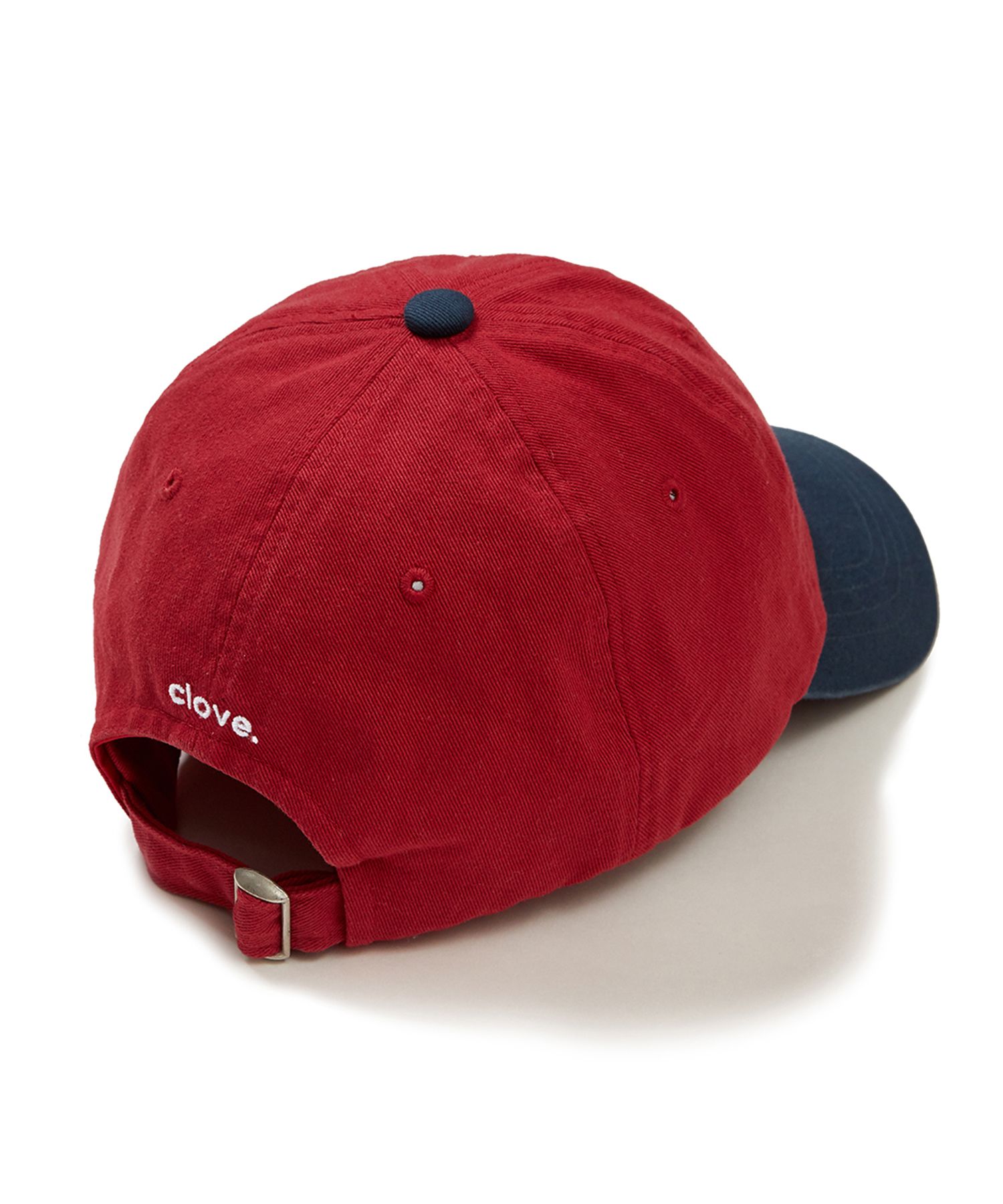 MUSINSA | CLOVE Basic Fit Ball Cap Colorblock (Red)