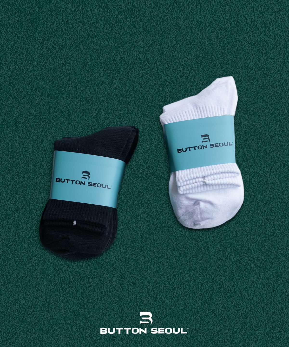 버튼서울(BUTTON SEOUL) 미드삭스 8팩 (블랙/화이트)