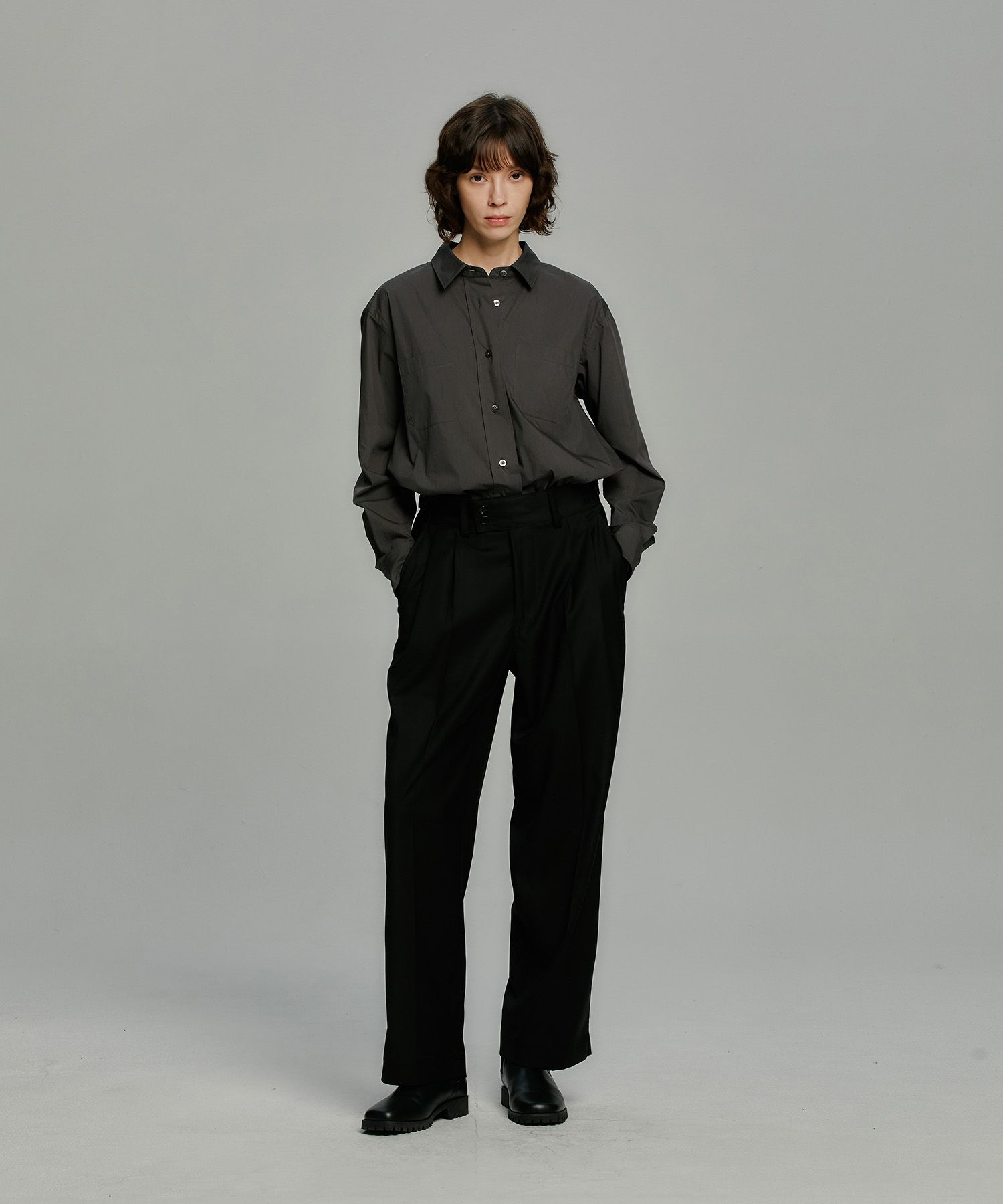 어나더 오피스(ANOTHER OFFICE) Santiago Slacks (Black