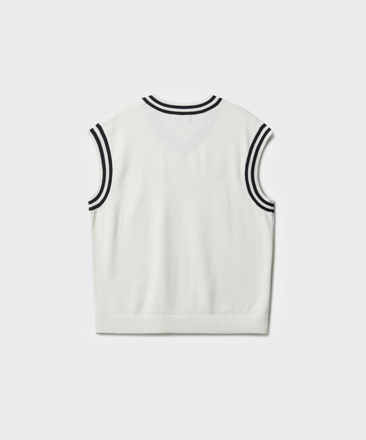 무신사 스탠다드 키즈(MUSINSA STANDARD KIDS) 오버사이즈 프레피 니트 베스트 [아이보리]