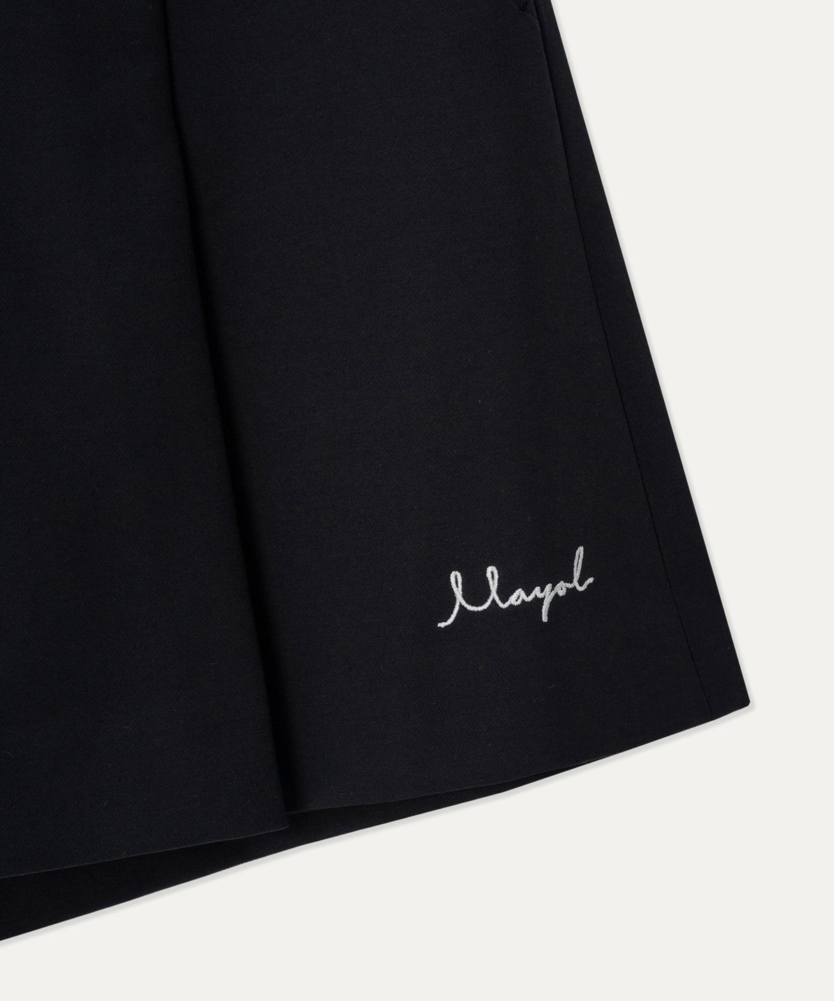 마욜(MAYOL) 주름 팬츠_블랙