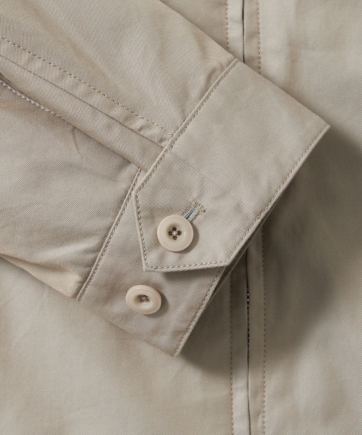 포터리(POTTERY) Cottom Harrington Jacket Supima Cotton 60/2 High Density Twill Cloth Washer Finish (Beige Sax)