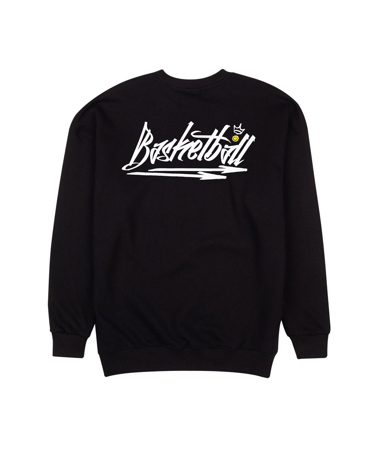 크림소다랩(CREAM SODA LAB) 바스켓볼 아크 빅 로고 맨투맨 블랙