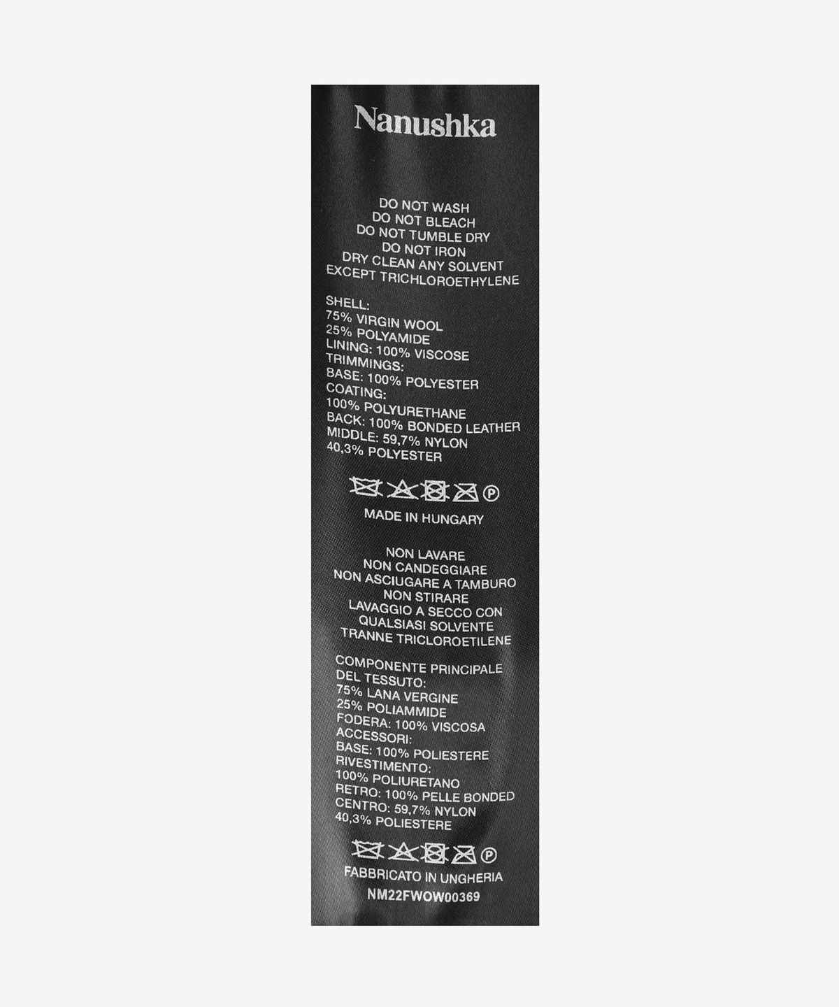 나누쉬카(NANUSHKA) 코빈 패치 포켓 롱 코트 - 파인 그린 / NM22FWOW00369