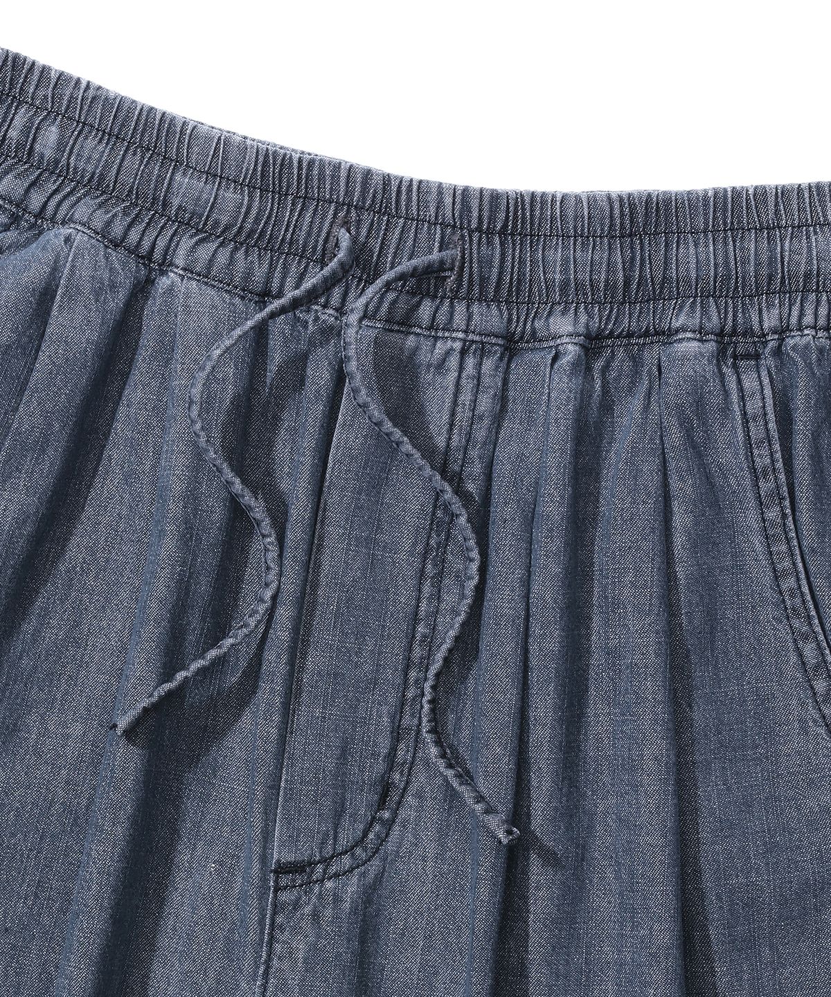 컬럼비아 유니버시티(COLUMBIA UNIVERSITY) MIL-LABEL PINTUCK DENIM PANTS 블랙데님