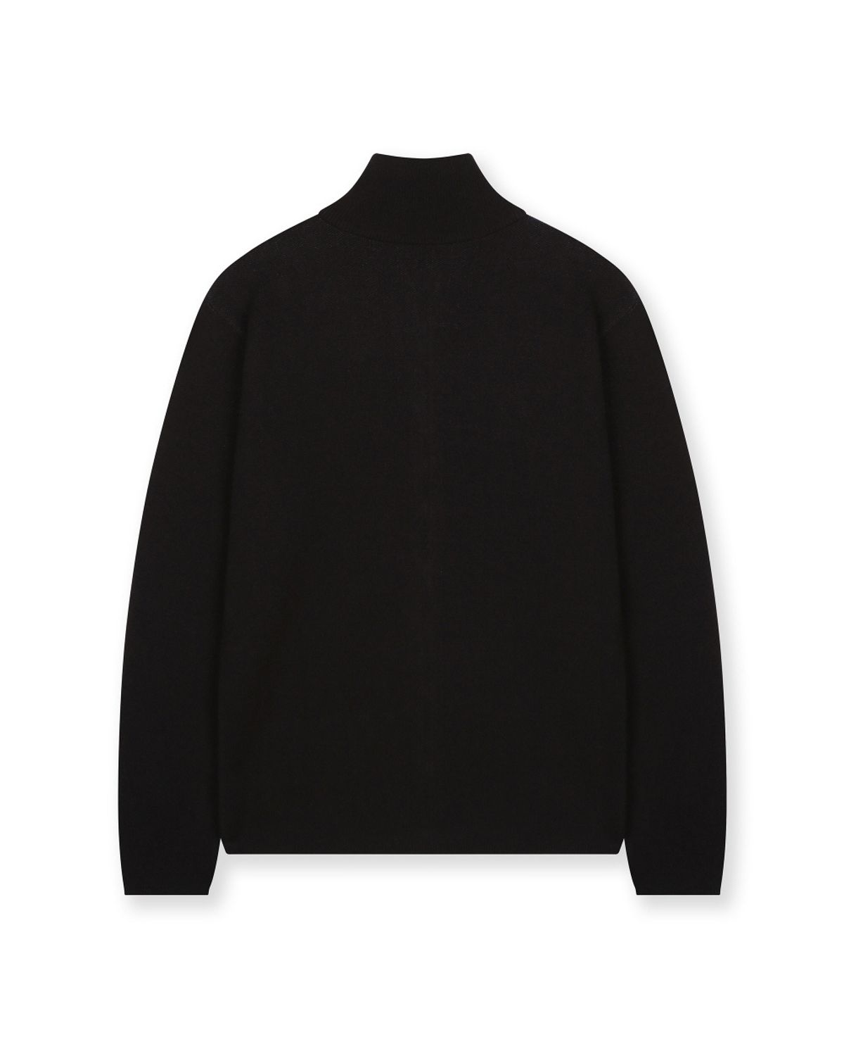 비슬로우(BESLOW) SKELETON HIGH NECK KNIT ZIP UP BLACK