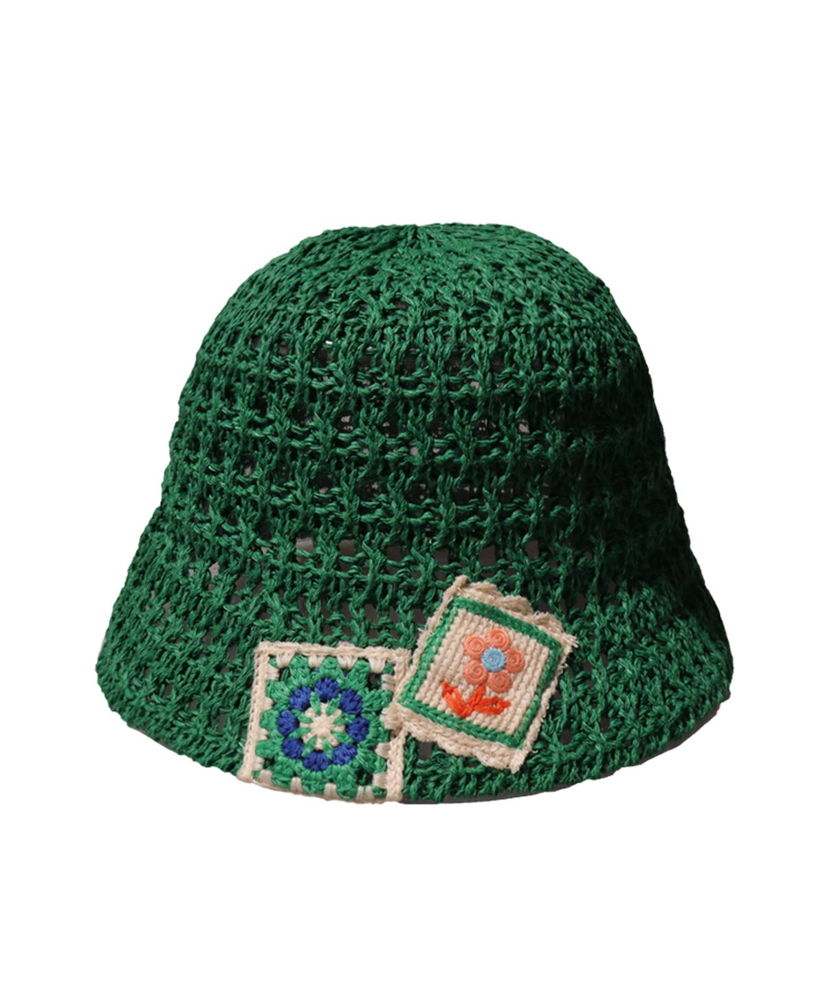 엘케블룸(ELKE BLOEM) FLOWER NET GREEN BUCKET HAT