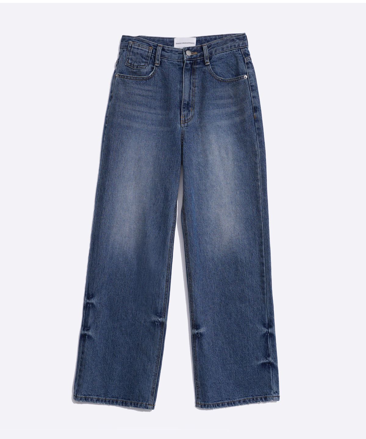 하드코어 해피니스(HARDCORE HAPPINESS) WIDE FIT DMG WASHING DENIM