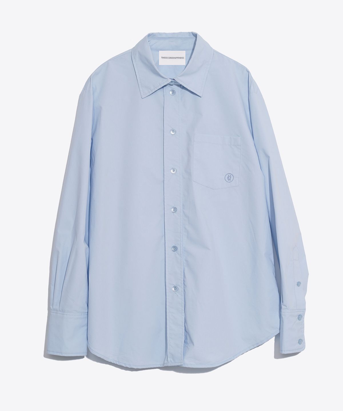 하드코어 해피니스(HARDCORE HAPPINESS) COTTON LOGO POCKET SHIRTS_SKY BLUE
