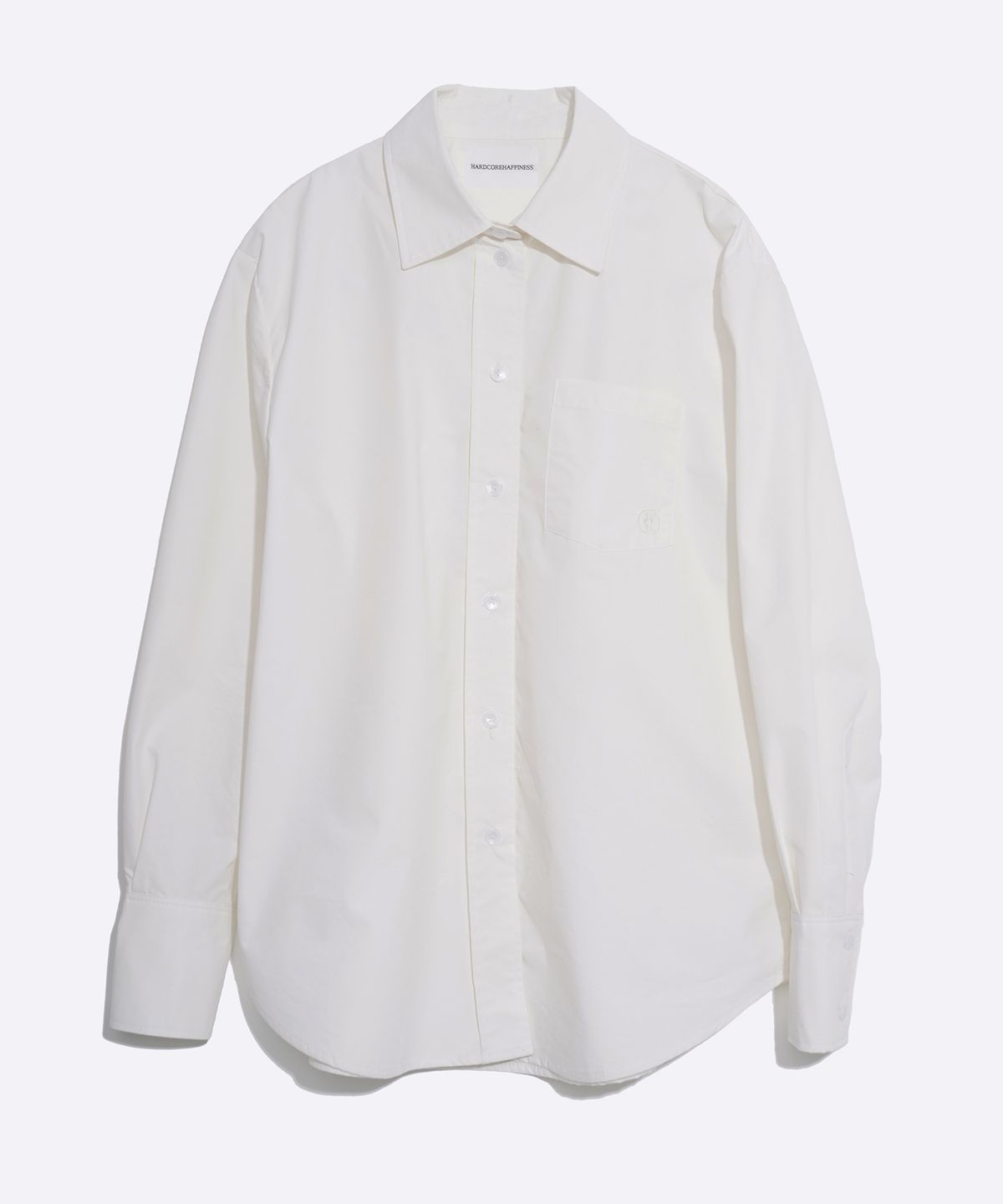 하드코어 해피니스(HARDCORE HAPPINESS) COTTON LOGO POCKET SHIRTS_WHITE