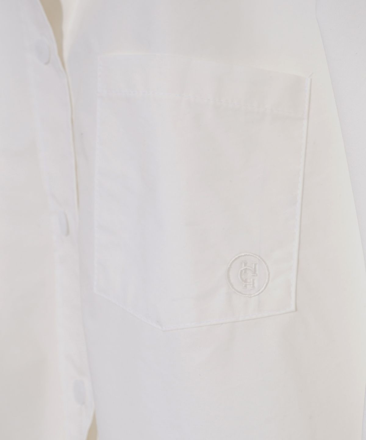 하드코어 해피니스(HARDCORE HAPPINESS) COTTON LOGO POCKET SHIRTS_WHITE