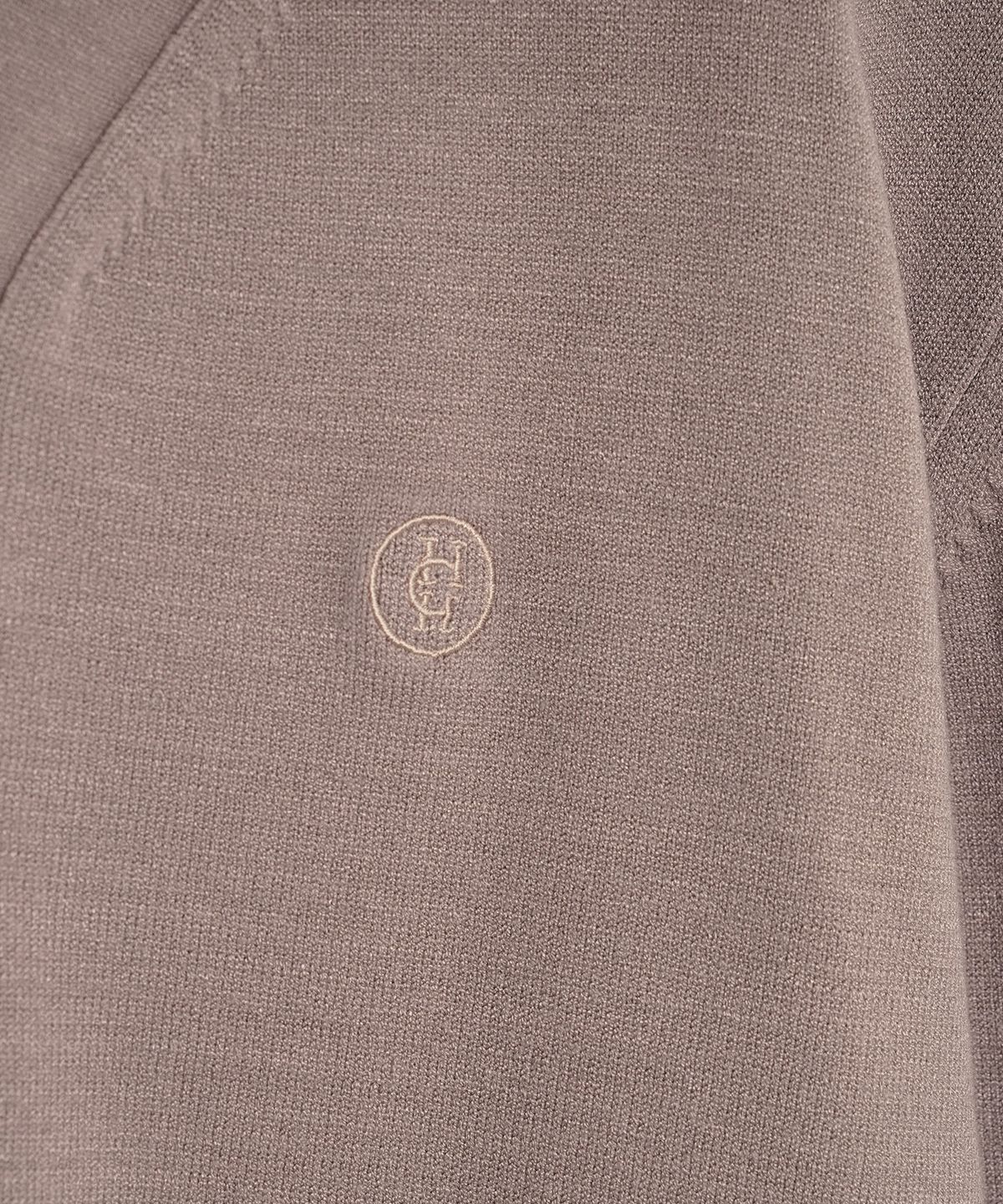 하드코어 해피니스(HARDCORE HAPPINESS) V NECK SYMBOL CARDIGAN_BEIGE GREY