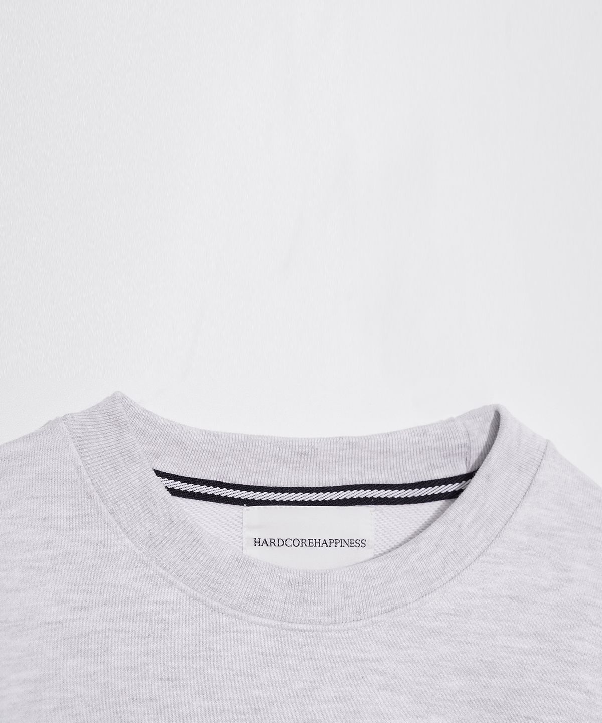 하드코어 해피니스(HARDCORE HAPPINESS) ROUND COMBINATION SWEATSHIRT_MELANGE GREY