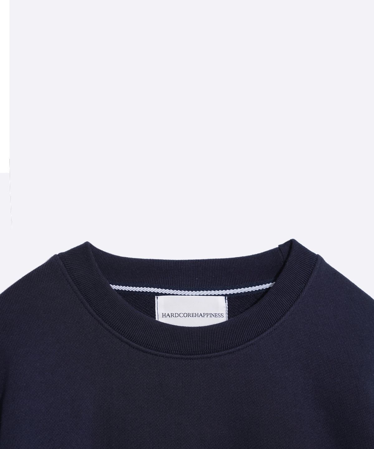 하드코어 해피니스(HARDCORE HAPPINESS) ROUND COMBINATION SWEATSHIRT_NAVY