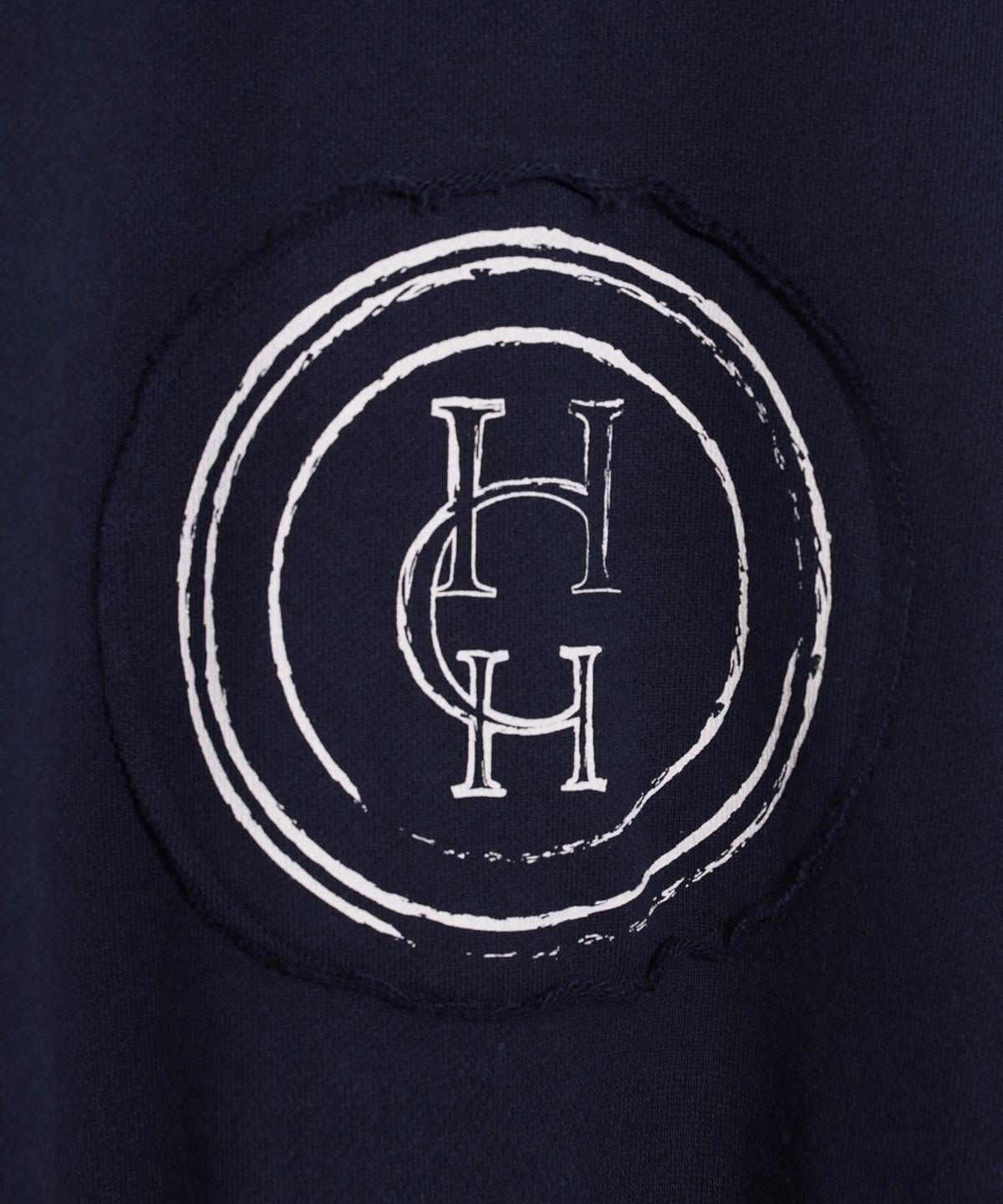하드코어 해피니스(HARDCORE HAPPINESS) ROUND COMBINATION SWEATSHIRT_NAVY