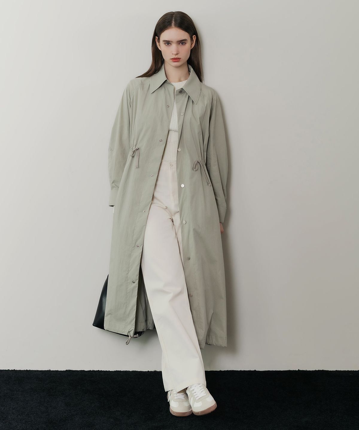하드코어 해피니스(HARDCORE HAPPINESS) WAVE OVERSIZED CLASSIC COLLAR COAT_KHAKI BEIGE