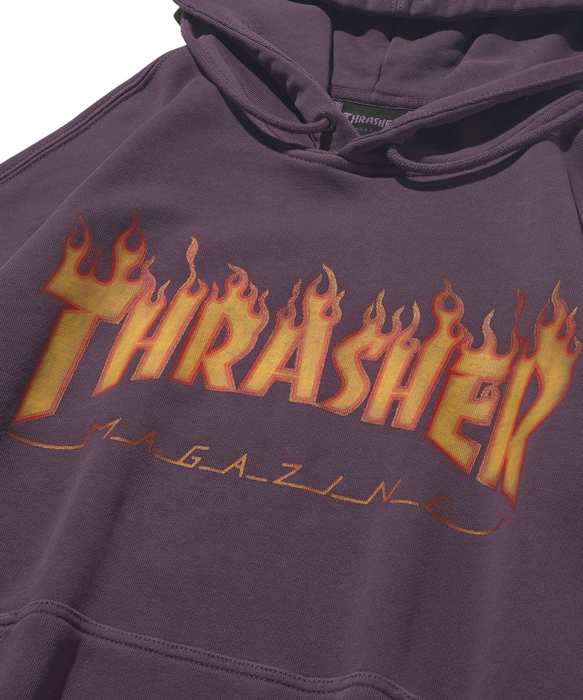 트레셔(THRASHER) 플레임 피그먼트 다잉 후디 퍼플