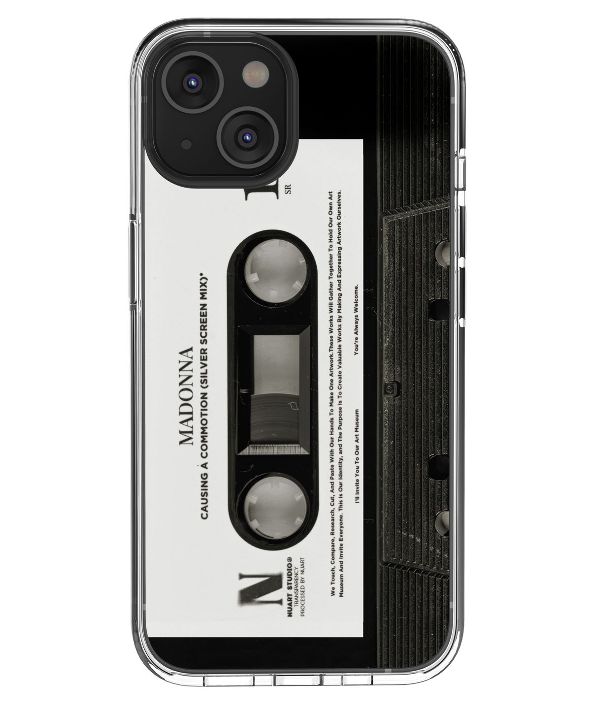 누아트 스튜디오(NUART STUDIO) [CASSETTE TAPE BLACK 01] 아이폰/갤럭시 PPFp 컬렉션 디자인 투명 젤하드케이스