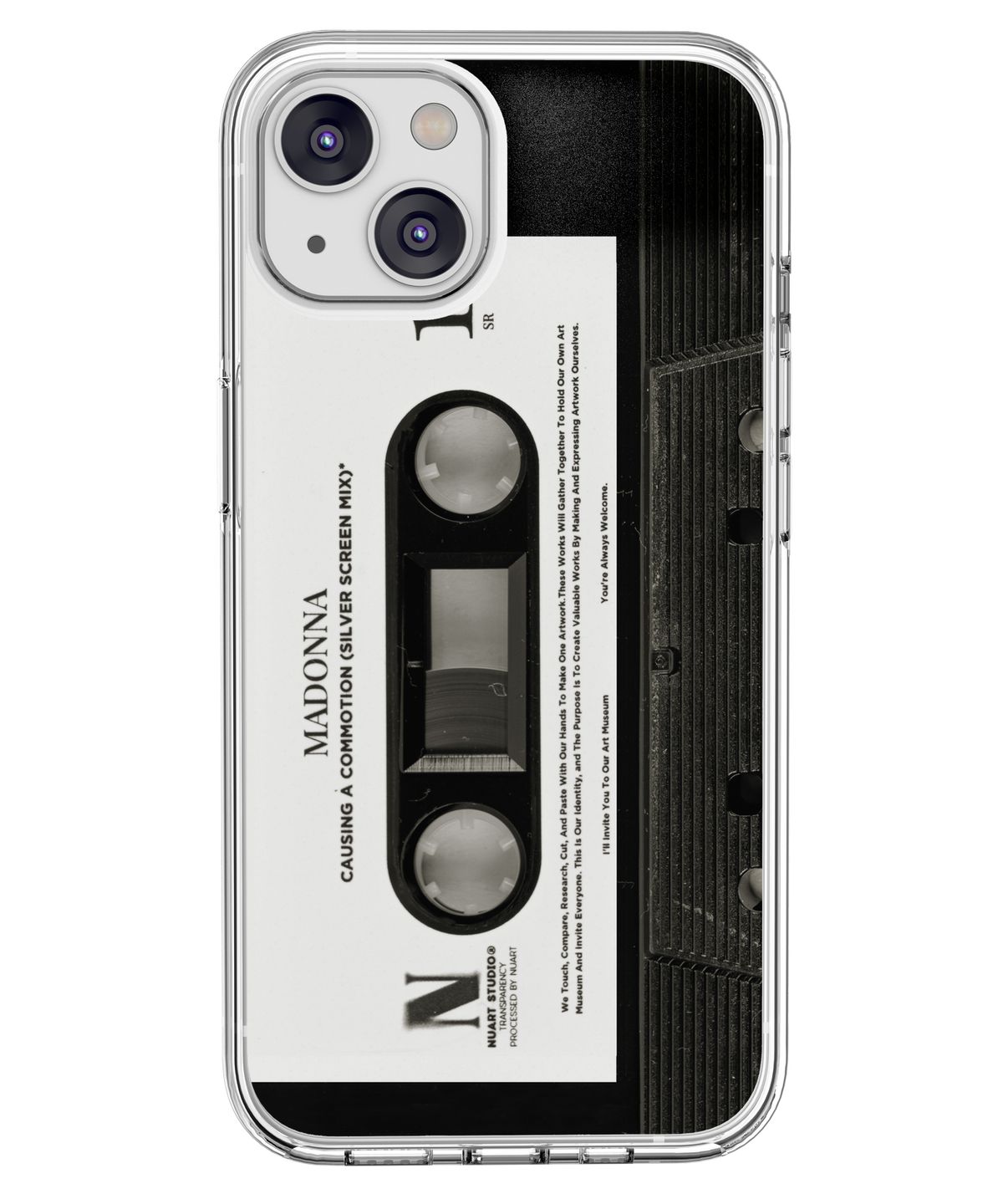 누아트 스튜디오(NUART STUDIO) [CASSETTE TAPE BLACK 01] 아이폰/갤럭시 PPFp 컬렉션 디자인 투명 젤하드케이스