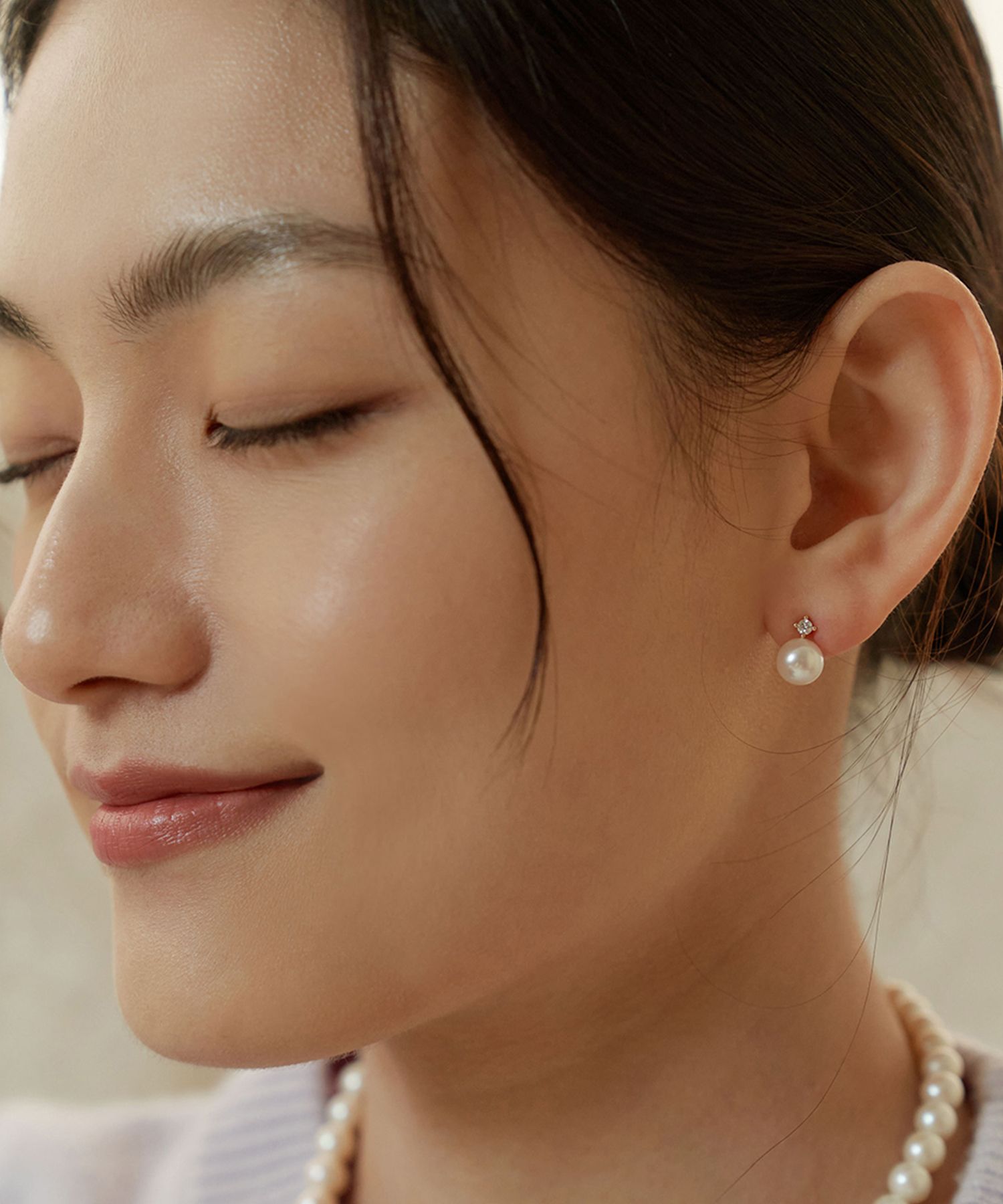 ★TATIANA★ Moissanite Pearl Earrings EC1761 5002636856 MUSINSA | TATIANA Moissanite pearl earrings EC1761