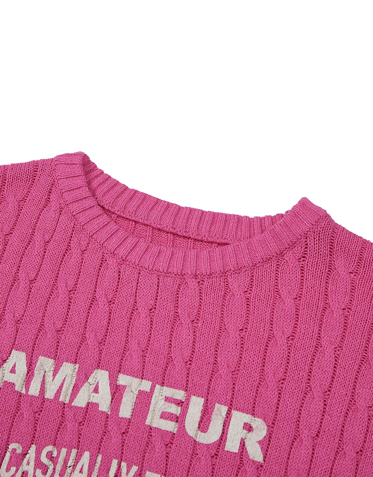엠엠엘지(MMLG) [Mmlg] AMATEUR CABLE KNIT (PINK)