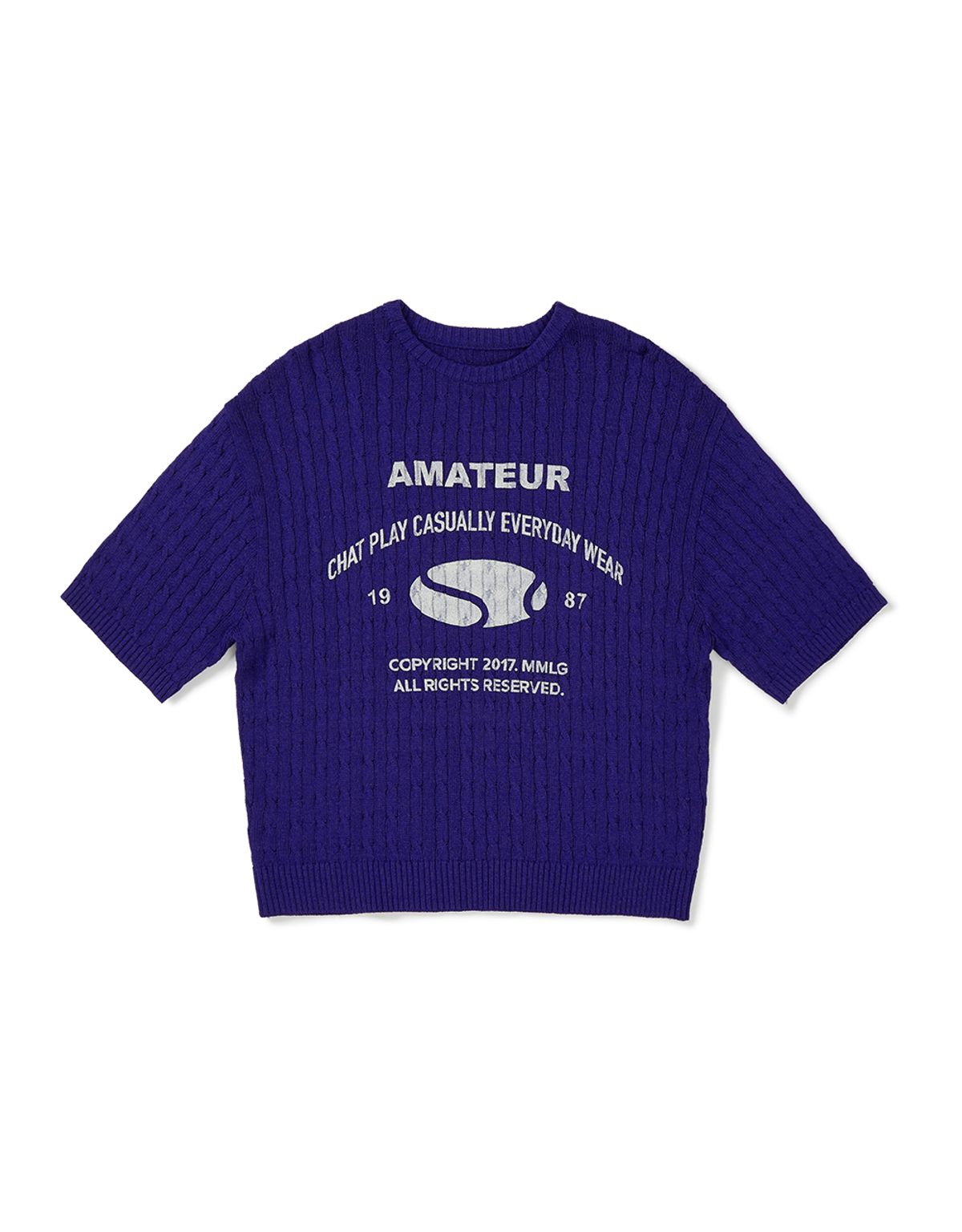 엠엠엘지(MMLG) [Mmlg] AMATEUR CABLE KNIT (BLUE)