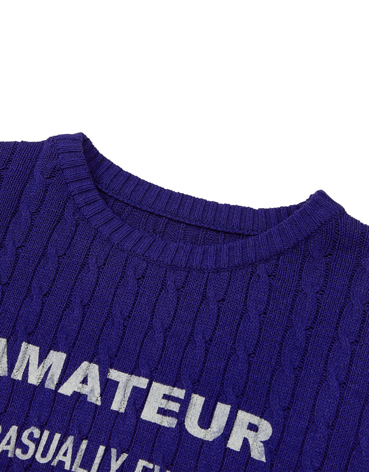 엠엠엘지(MMLG) [Mmlg] AMATEUR CABLE KNIT (BLUE)