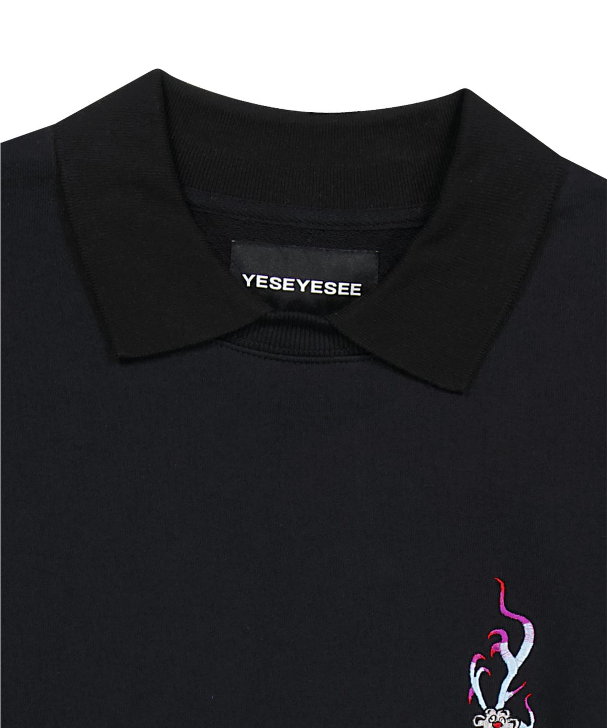 예스아이씨(YESEYESEE) Soki PK Sweatshirts Black