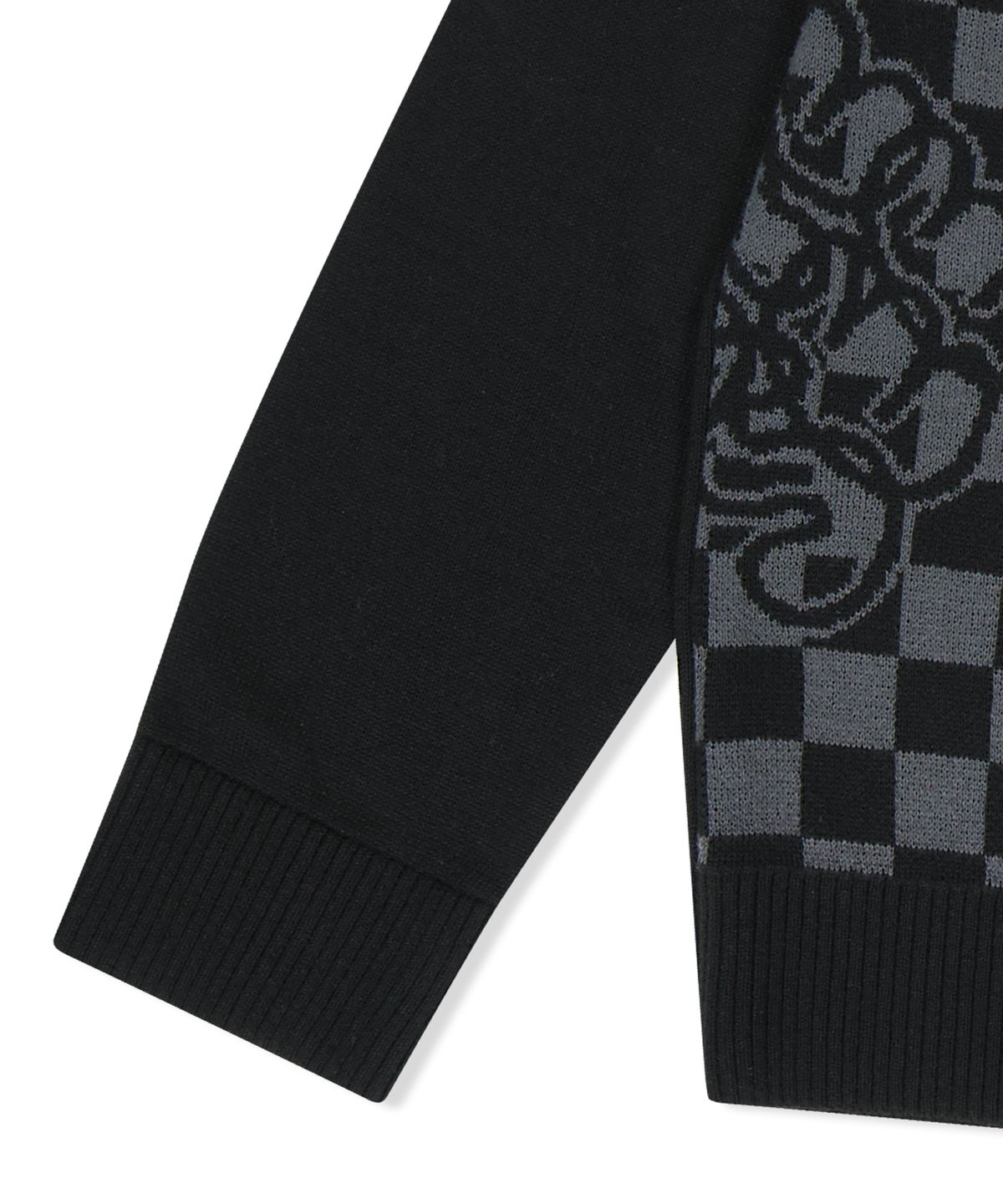 예스아이씨(YESEYESEE) Y.E.S Checkerboard Cardigan Black