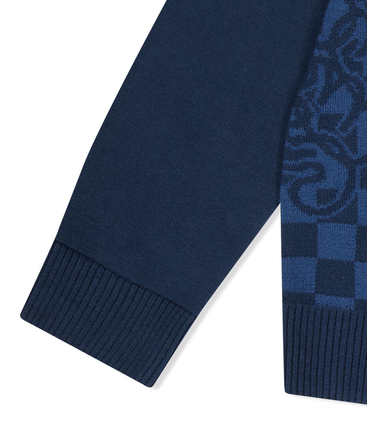 예스아이씨(YESEYESEE) Y.E.S Checkerboard Cardigan Navy