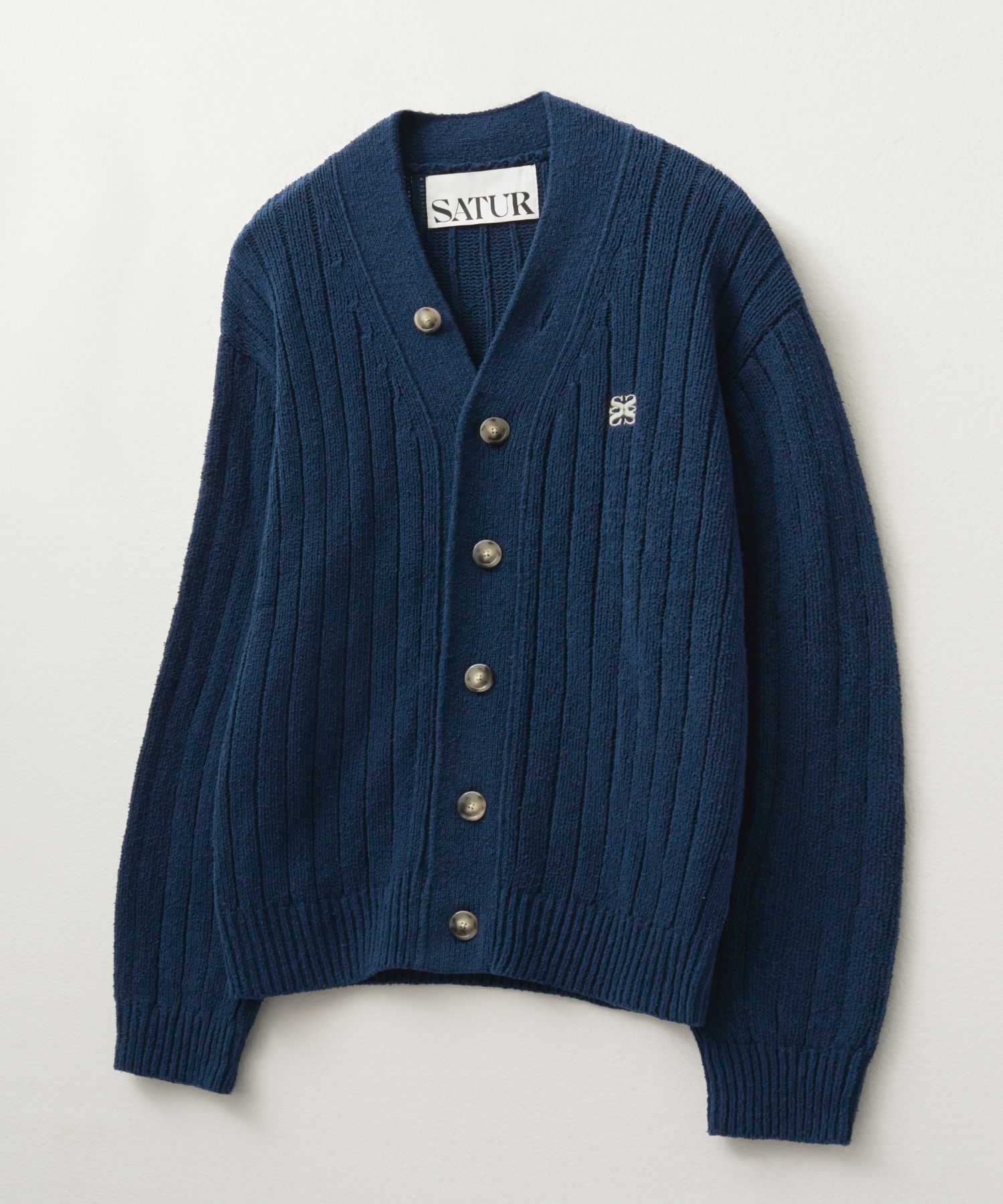 トップス SATUR FARO Over Size Boucle Cardigan MUSINSA | SATUR Faro oversized boucle cardigan navy peony